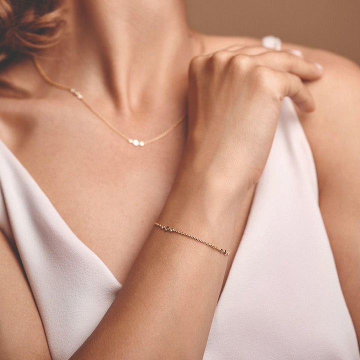 Nuran Champagne Armbånd Med Diamanter - Armbånd - B3090CH-021RG