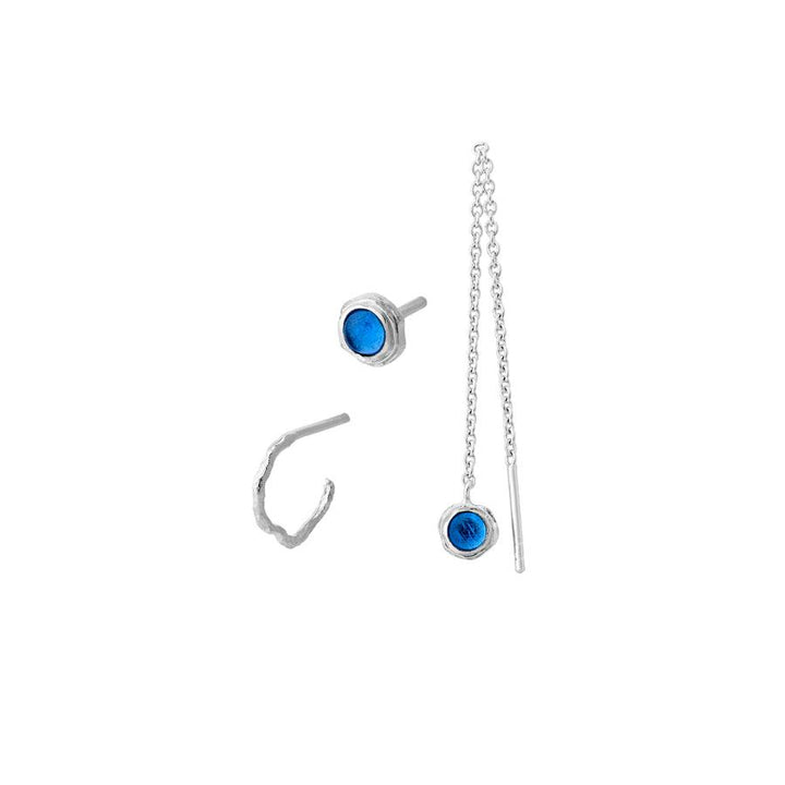 Pernille Corydon Blue Hour Ørering Boks I Sølv - Øreringe - C-118-S