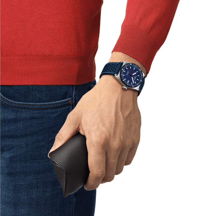 TISSOT PR516 POWERMATIC 80 MED BLÅ URSKIVE 38MM - Herreur - T1494071604100