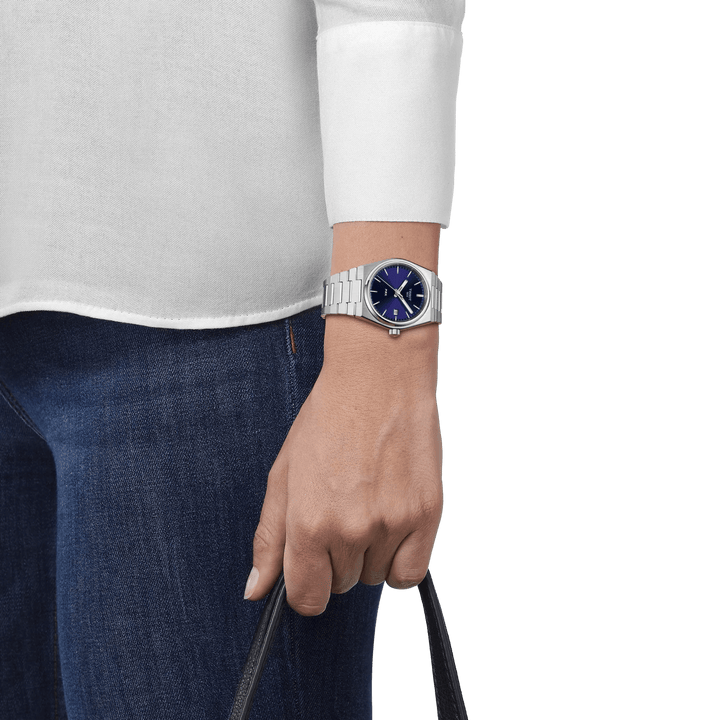 TISSOT PRX MED BLÅ URSKIVE 35MM - Dameure - T1372101104100