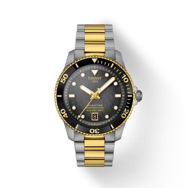 Tissot Seastar 1000 Powermatic 80 - Sort Urskive m. Guld PVD - Herreur - T1208072205100