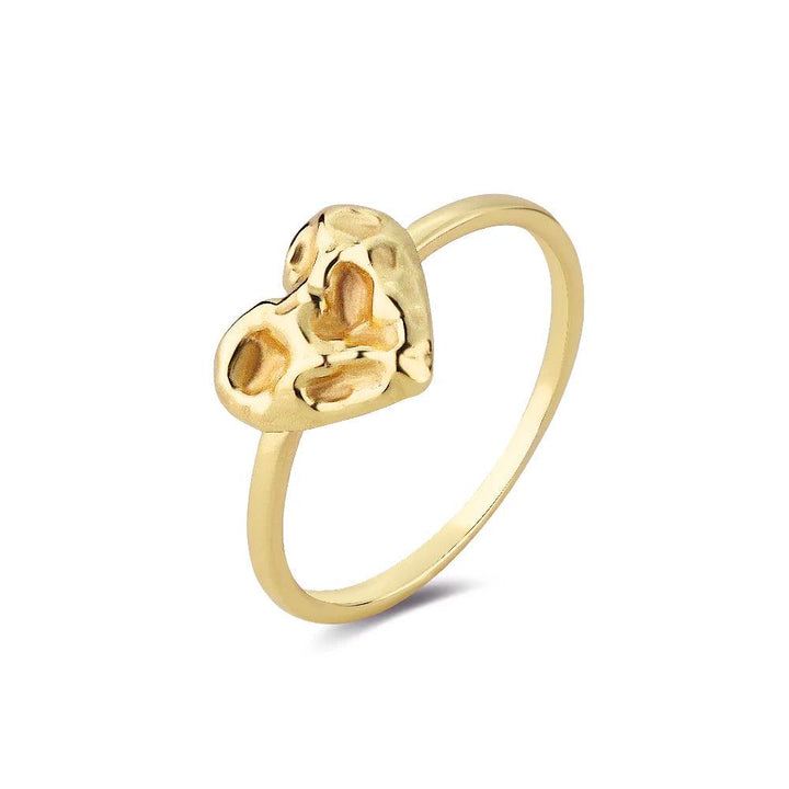 Wioga Abelone Forgyldt Hjerte Ring - Ringe - R-8822-GP-001