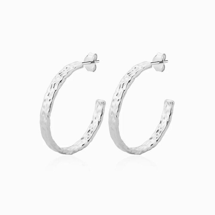 Wioga Gunnvor Hoop I Sølv - Øreringe - E-8712-S