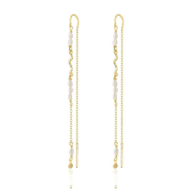 Wioga Ima Øreringe I Forgyldt Sølv - Øreringe - E-8708-GP