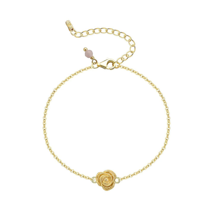 Wioga Luna-Maria Forgyldt Armbånd med Rose - Armbånd - B-8816-GP