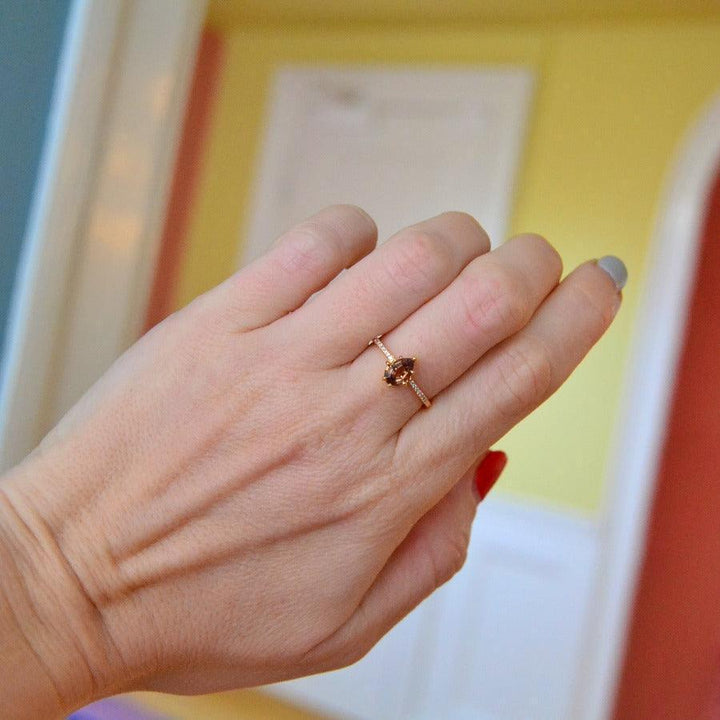 Anpé Atelier Customized Ring Med Brun Safir - Ringe - 27-BrunSafir-001