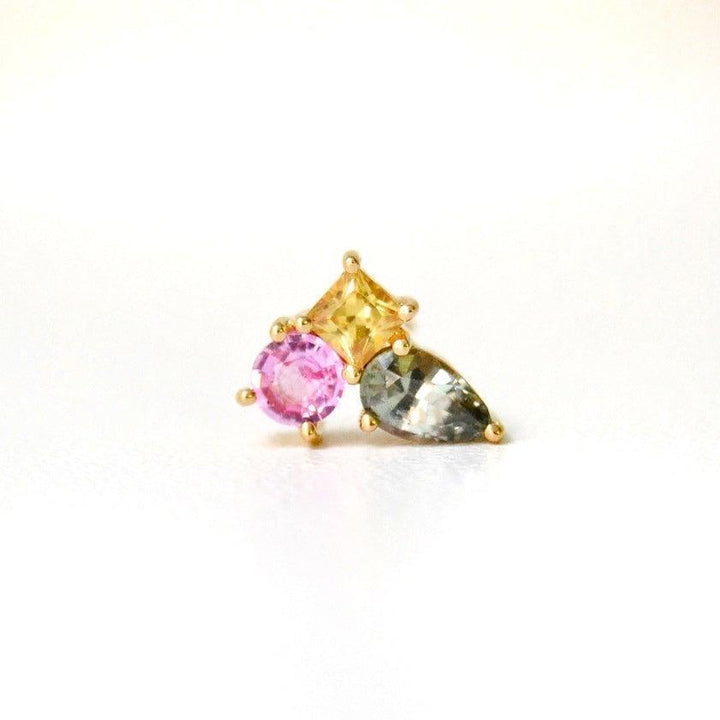 Anpé Atelier Unika Varnaya Ørestik med Safir - Øreringe - 23-Customized