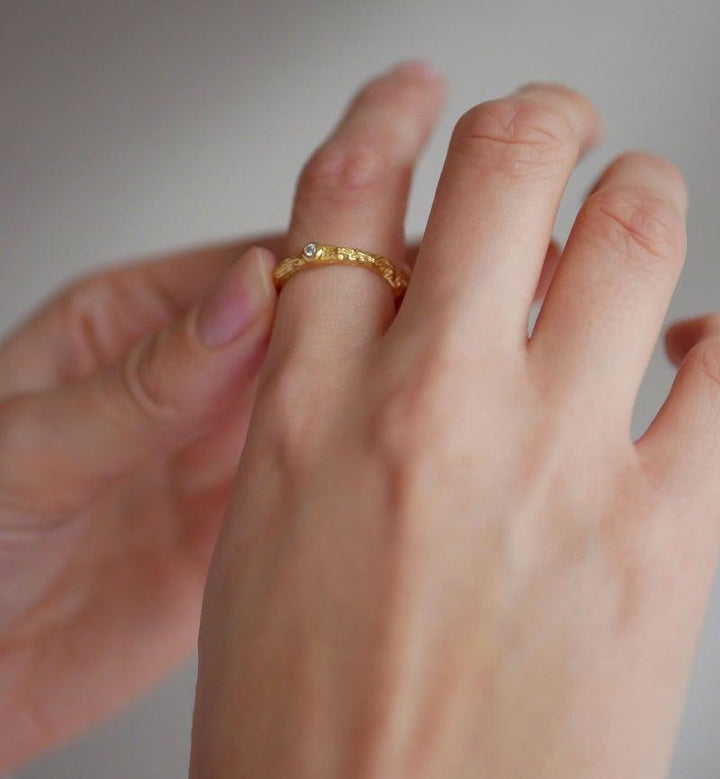 Enamel Coralle Forgyldt Ring - R57GM - Ringe - R57GM-001