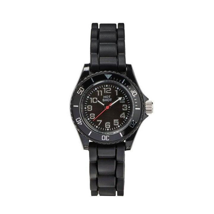 Hot Shot Børneur - Sort Gummirem - Børneure - 1047/1