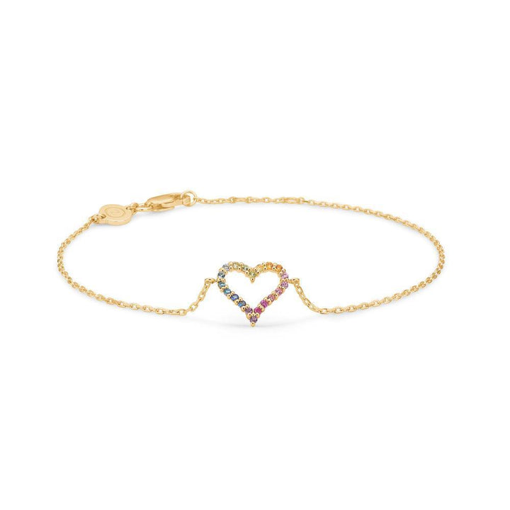 Mads Z 14kt Tender Heart Rainbow Armbånd - 1554340 - Armbånd - 1554340