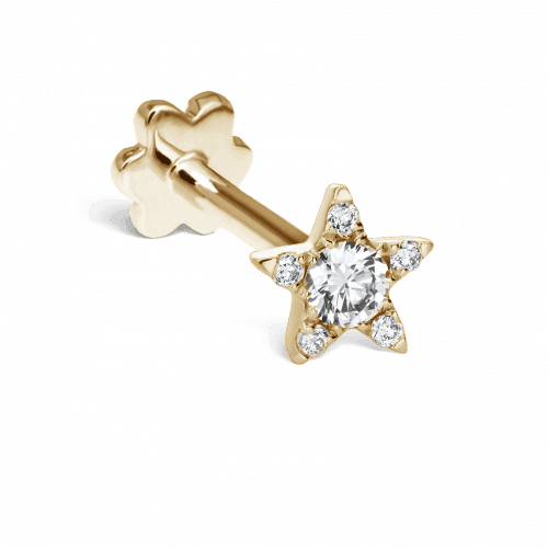 MARIA TASH 4.5mm Diamond Star Threaded Stud 18kt - Øreringe - XSTAR45D-001