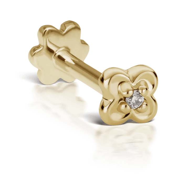 MARIA TASH Diamond Lucky Clover - Øreringe - XCLVD-YG-001