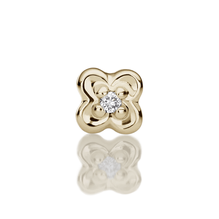 MARIA TASH Diamond Lucky Clover - Øreringe - XCLVD-YG-001