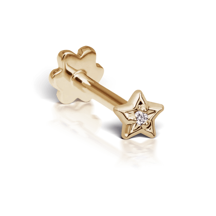 MARIA TASH Diamond Solitaire Star - Øreringe - XSSTARD-YG-W3-001