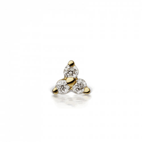 MARIA TASH Diamond Trinity Threaded Stud - Øreringe - X3DTRD-001