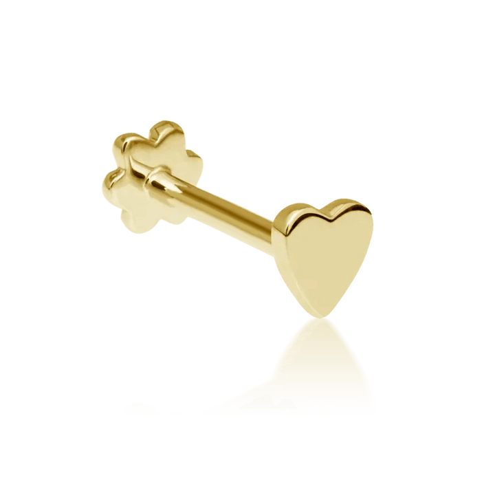 MARIA TASH Heart Threaded Stud - Øreringe - XHEART-YG-W3-001
