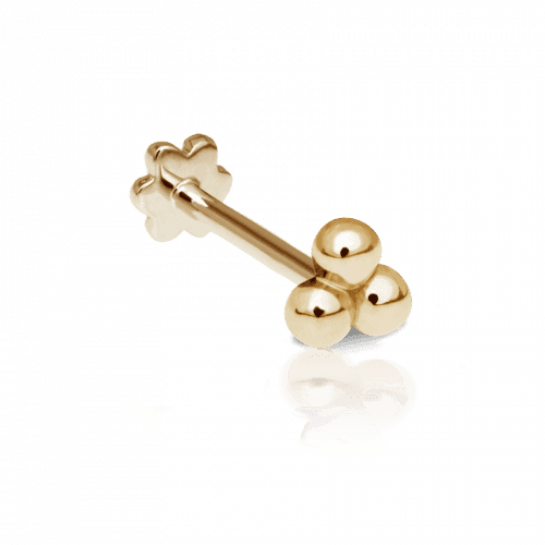 MARIA TASH Large Three Ball Trinity Threaded Stud 3,5mm - Øreringe - X3BTRL-001