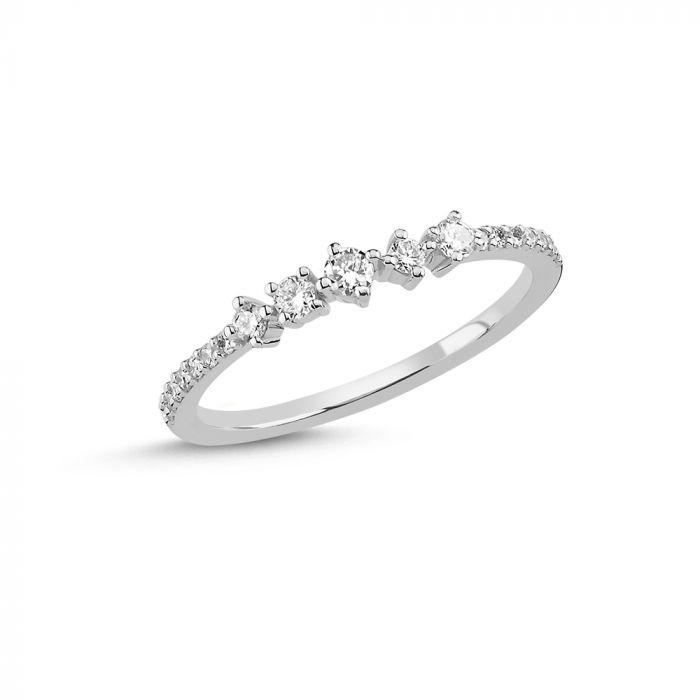 Nuran 14kt Noelle Ring Med Diamanter - A3056HG - Ringe - A3056HG-021-001
