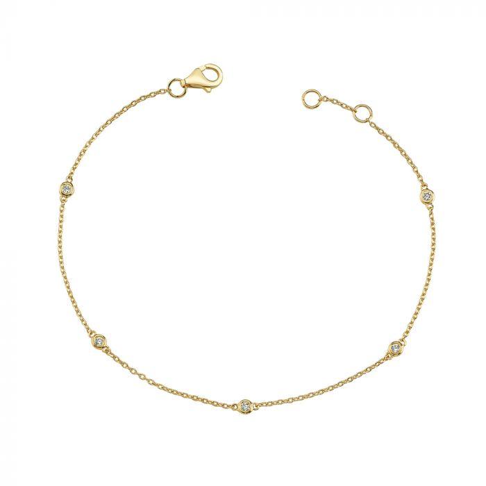 Nuran 14kt Zoe Armbånd Med Diamanter - B1002 - Armbånd - B1002 -0125