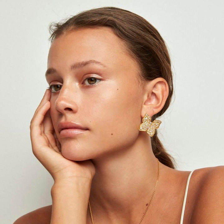 Polar Jewelry The Butterfly Forgyldt Ørering - Øreringe - TBU-ST-GD-WZ-00323