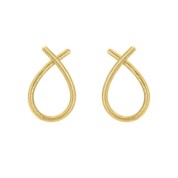 Susanne Friis Bjørner Forgyldt Dråbe Øreringe - 5360/2 - Øreringe - 5360-2