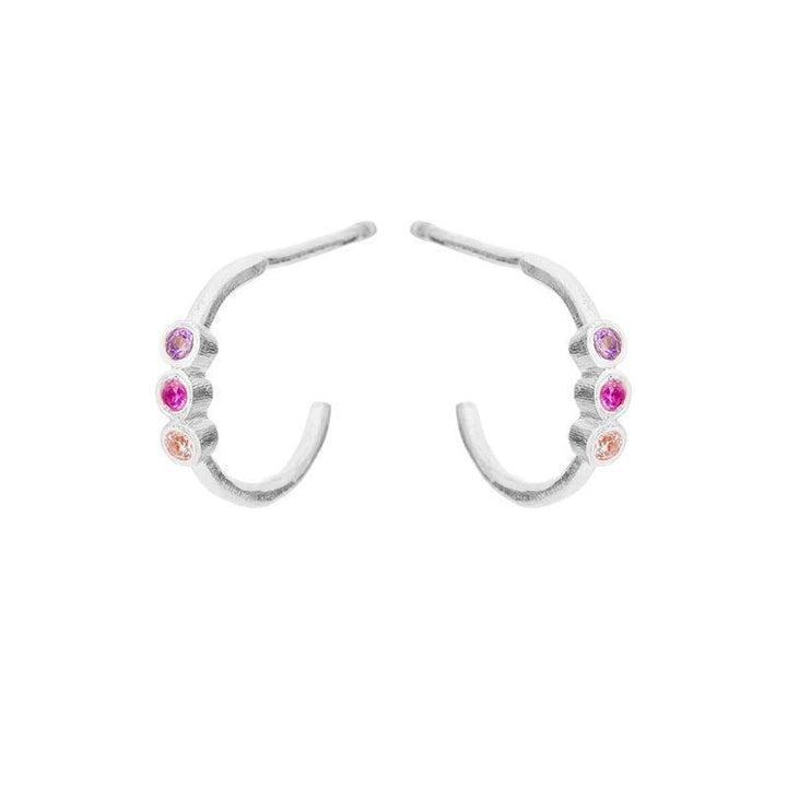 Susanne Friis Bjørner Sølv Øreringe Farved Zirkoner - Øreringe - 5647-1-569