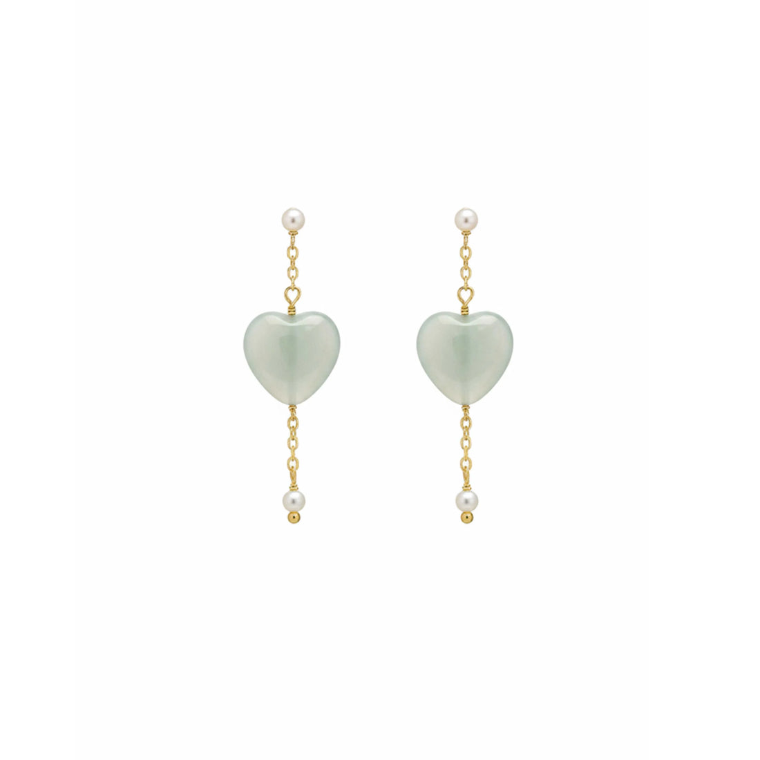 Hultquist Aura Heart Aventurine Earrings
