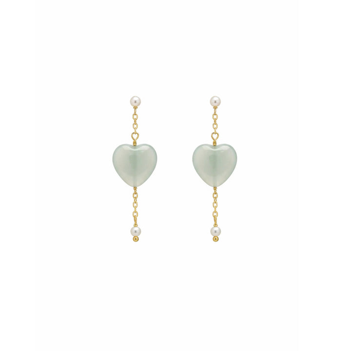 Hultquist Aura Heart Aventurine Earrings