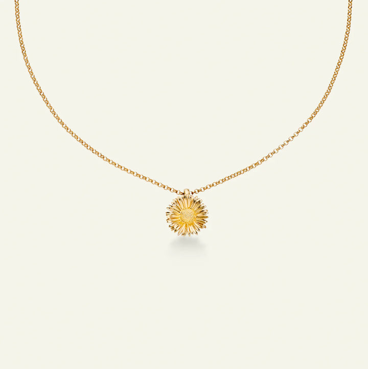 Flora Danica Daisy Necklace with Pendant Gold-Plated 