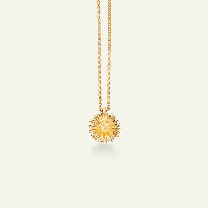 Flora Danica Daisy Necklace with Pendant Gold-Plated 