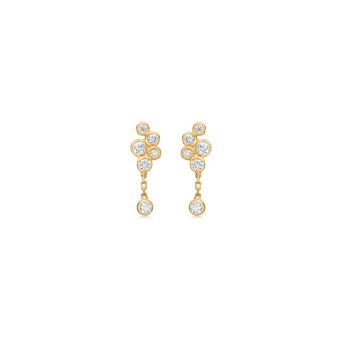 Mads Z Diamond Dew Earrings in 14 kt. gold with diamonds 