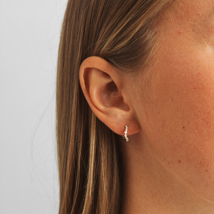 Mads Z Freya Hoop Earrings in 14 kt. Gold with 0.20 ct. Diamonds 