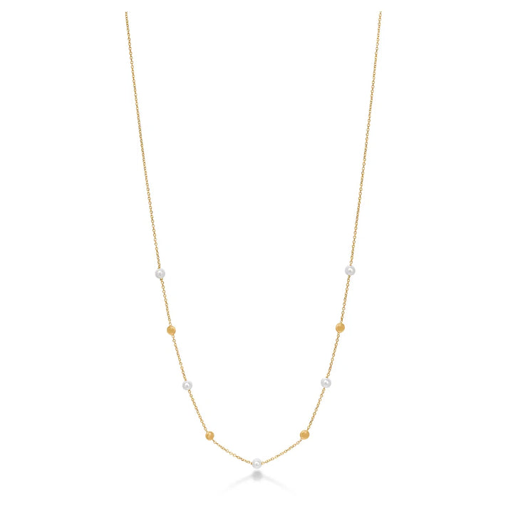 Mads Z Luna Necklace in 14 kt. Gold with Cultured Pearls 