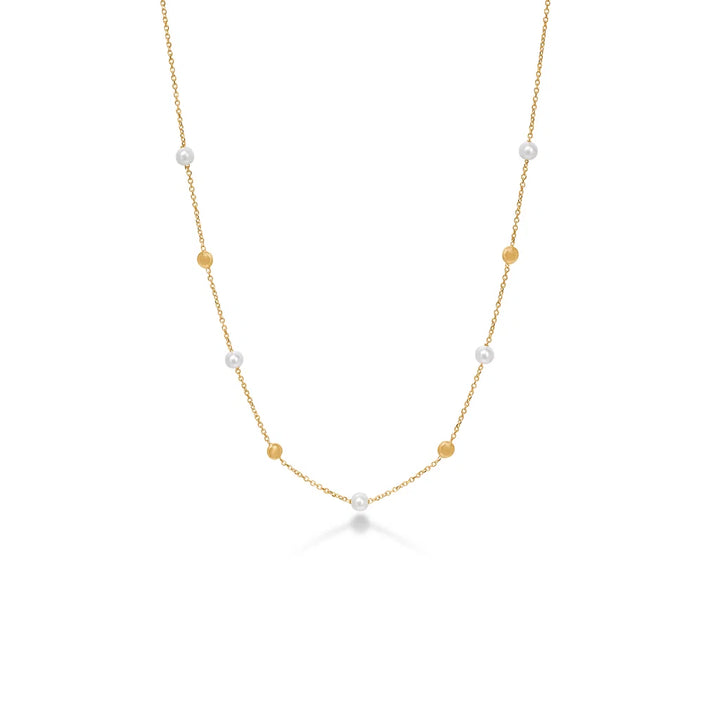 Mads Z Luna Necklace in 14 kt. Gold with Cultured Pearls 