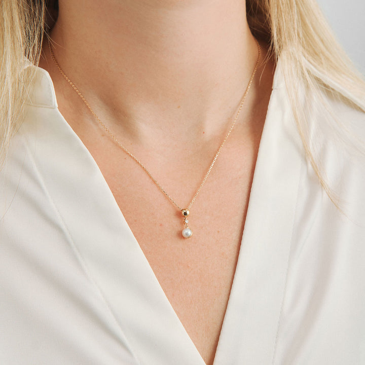 Mads Z Moonchild Pendant in 14 kt. Gold with Diamond & Pearl 