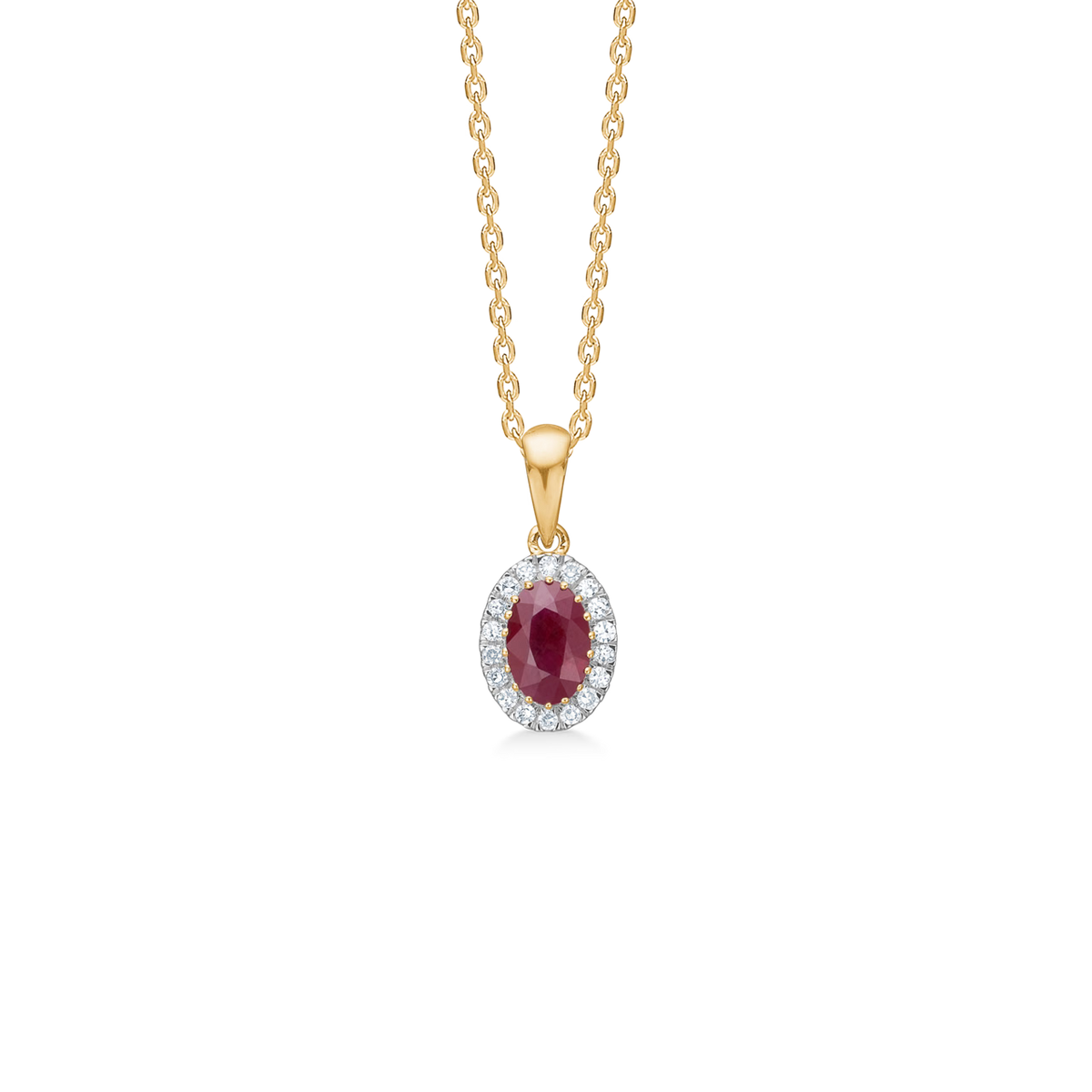 Mads Z Scarlet Bloom – Ruby Pendant in 14 Karat Gold – 1534079