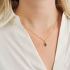 Mads Z Four Seasons Autumn Petite Blue Topaz Pendant in 14 kt. gold 