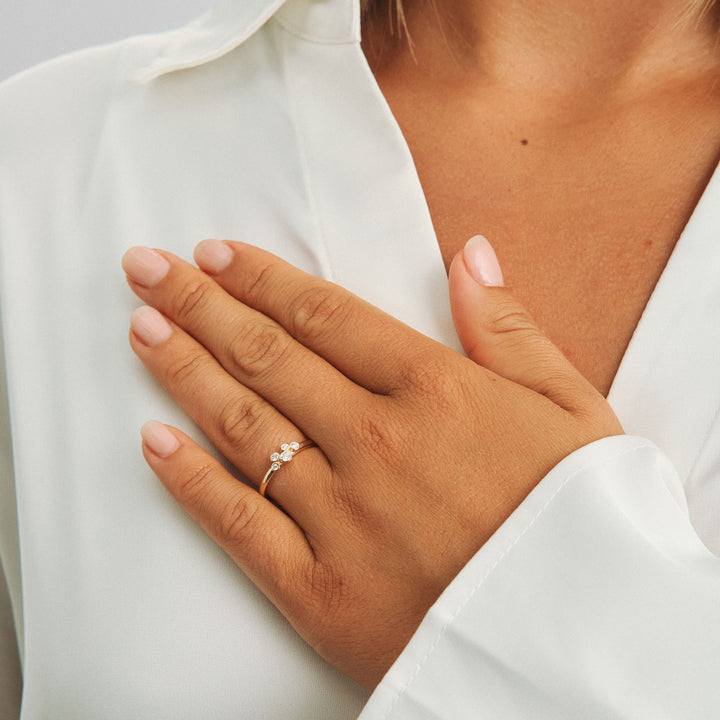 Mads Z Diamond Dew Ring in 14 kt. gold with diamonds 