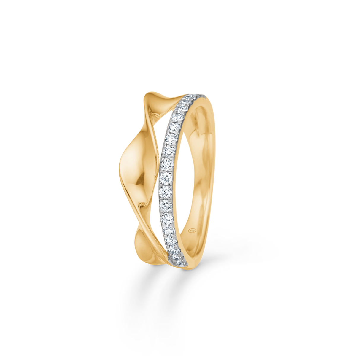Mads Z Diamond Twist Ring – Diamond ring in 14 karat gold 
