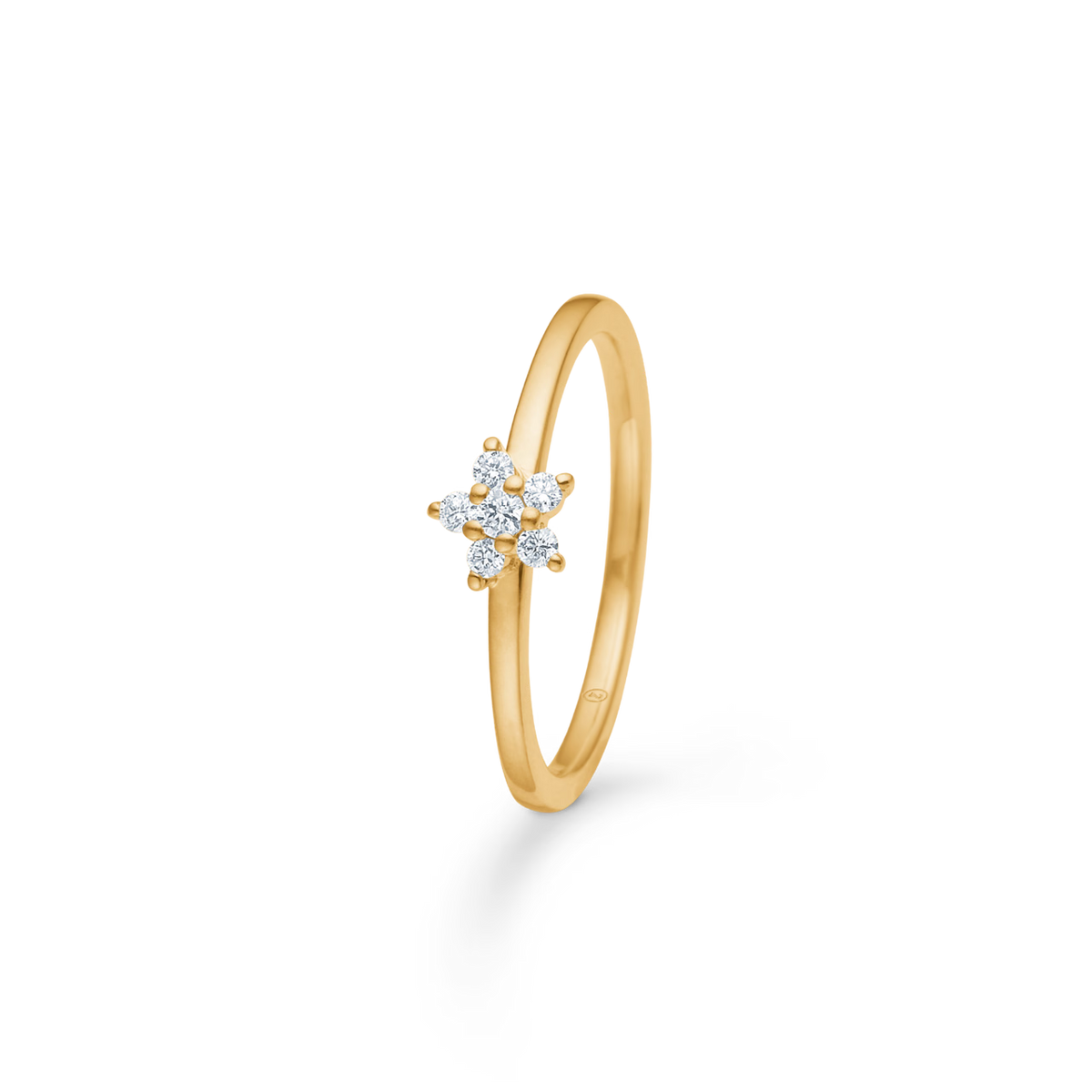 Mads Z Céleste Diamond Ring with Star in 14kt Gold 