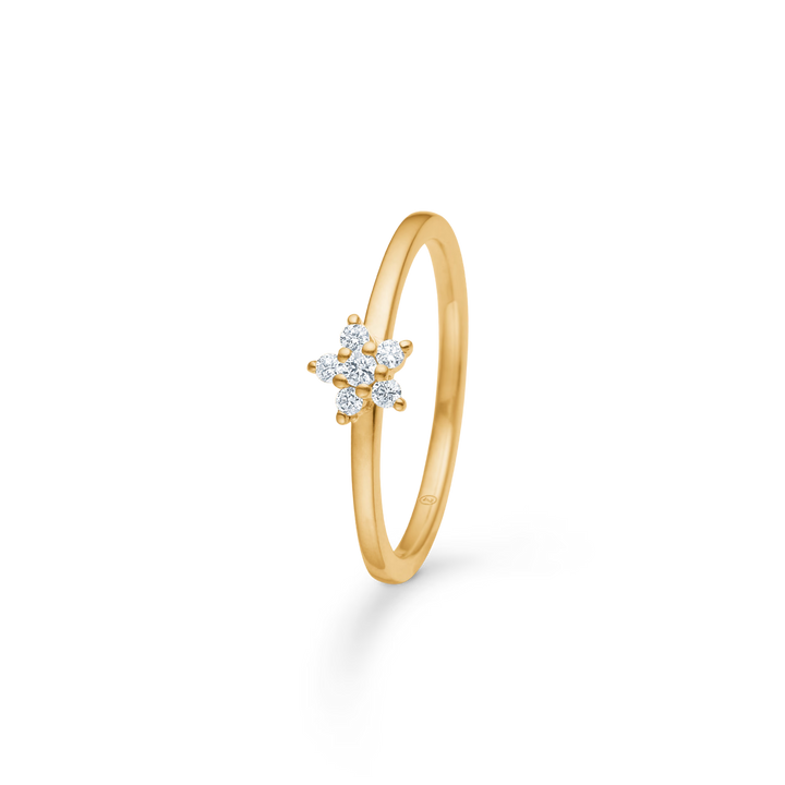 Mads Z Céleste Diamond Ring with Star in 14kt Gold 