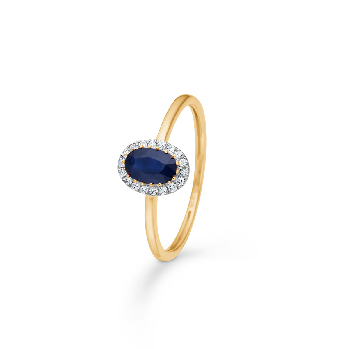 Mads Z Midnight Bloom Sapphire Ring - 14 Karat Gold with Diamonds – 1544078-001