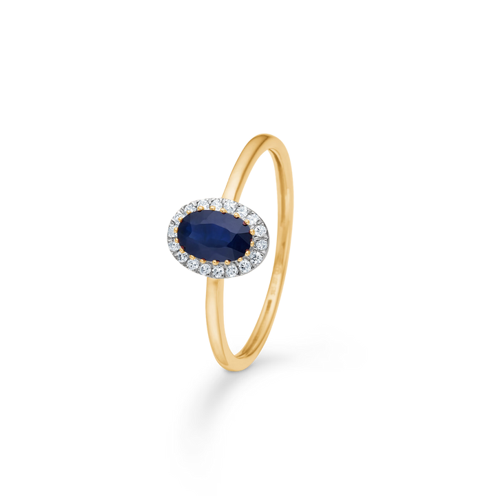 Mads Z Midnight Bloom Sapphire Ring - 14 Karat Gold with Diamonds – 1544078-001