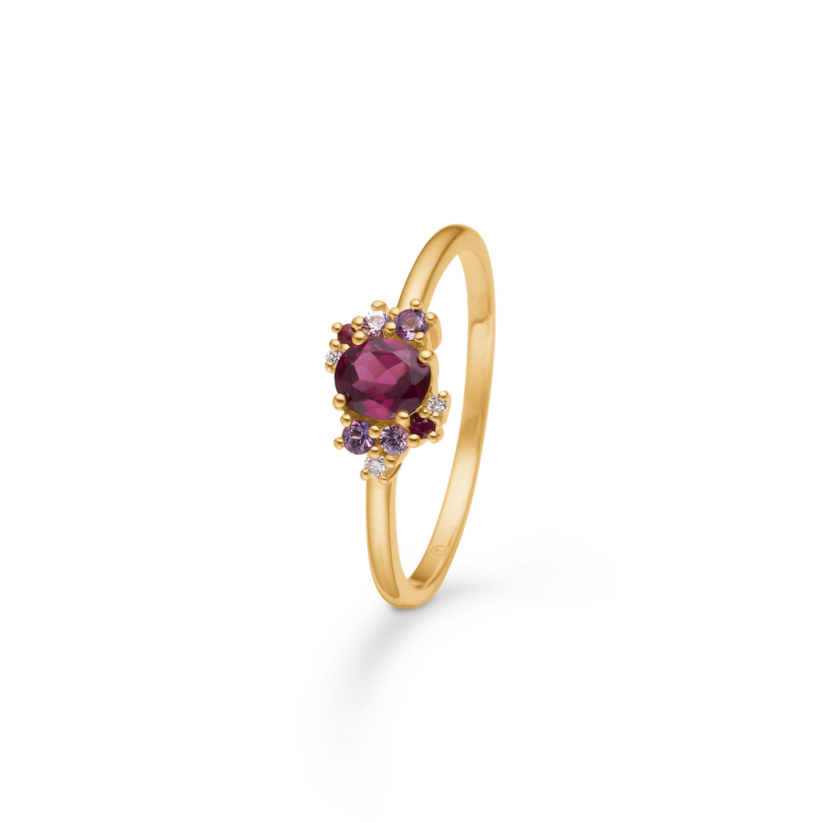 Mads Z Four Seasons Autumn Petite Garnet Ring in 14 kt. Gold 