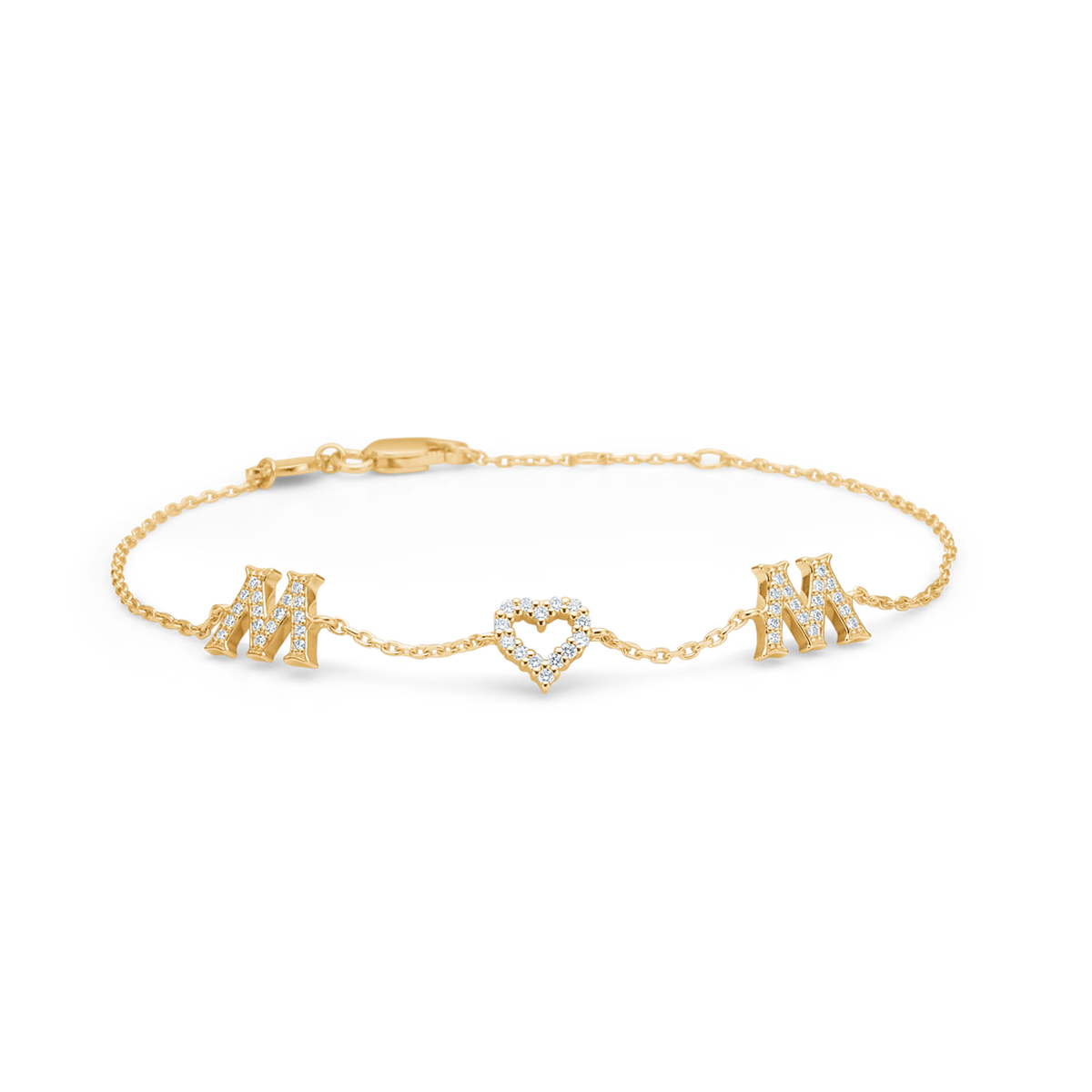 Mads Z Wow / Mom Bracelet in 14 kt. gold w. Diamonds 