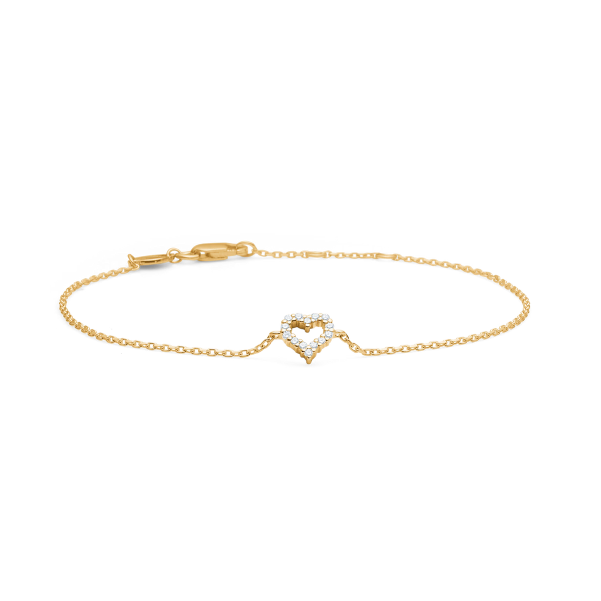 Mads Z Tender Heart Bracelet in 14 kt. Gold with Diamonds 