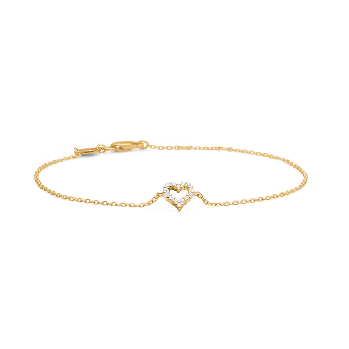 Mads Z Tender Heart Bracelet in 14 kt. Gold with Diamonds 