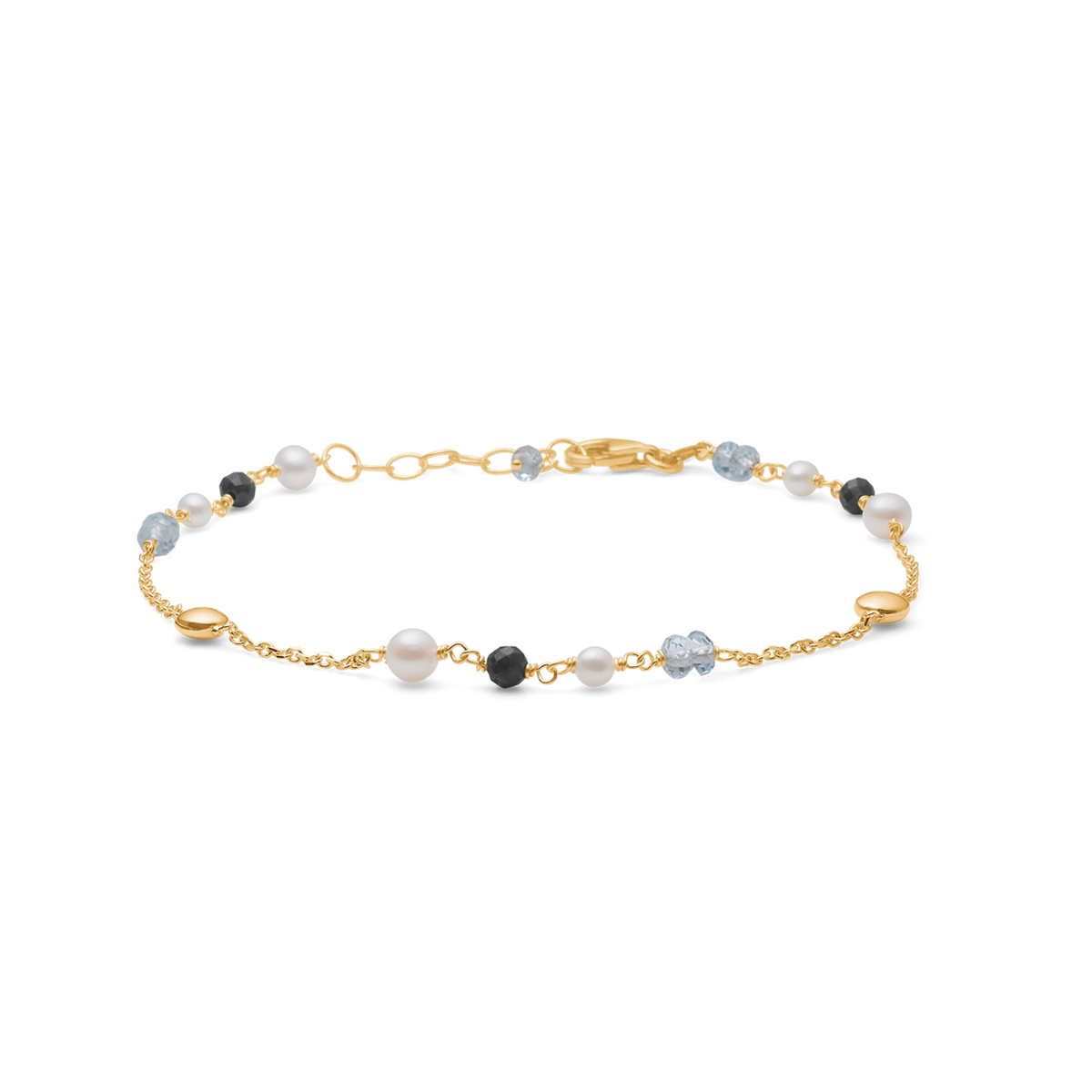 Mads Z Azure Bracelet in 14 kt Gold with Topaz & Pearls 