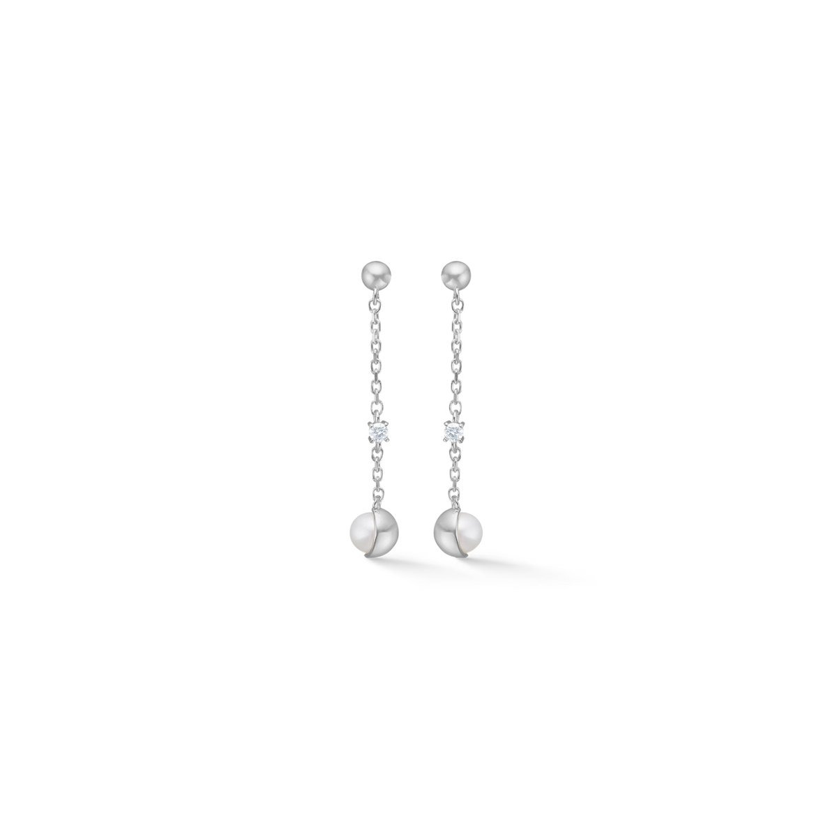 Mads Z Silver Moonchild Earrings 