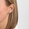 Mads Z Fleur Earrings in Silver with White Topaz – 7 mm 